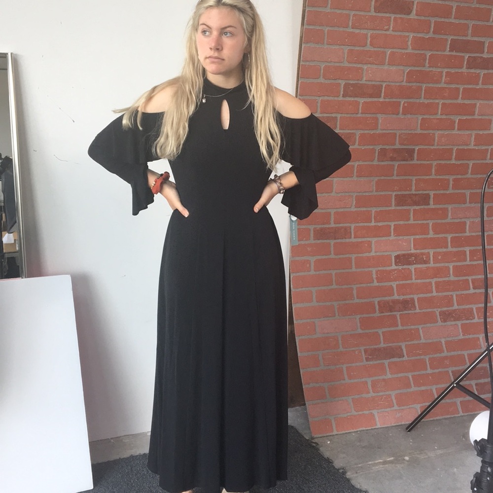 Black bohemian dress